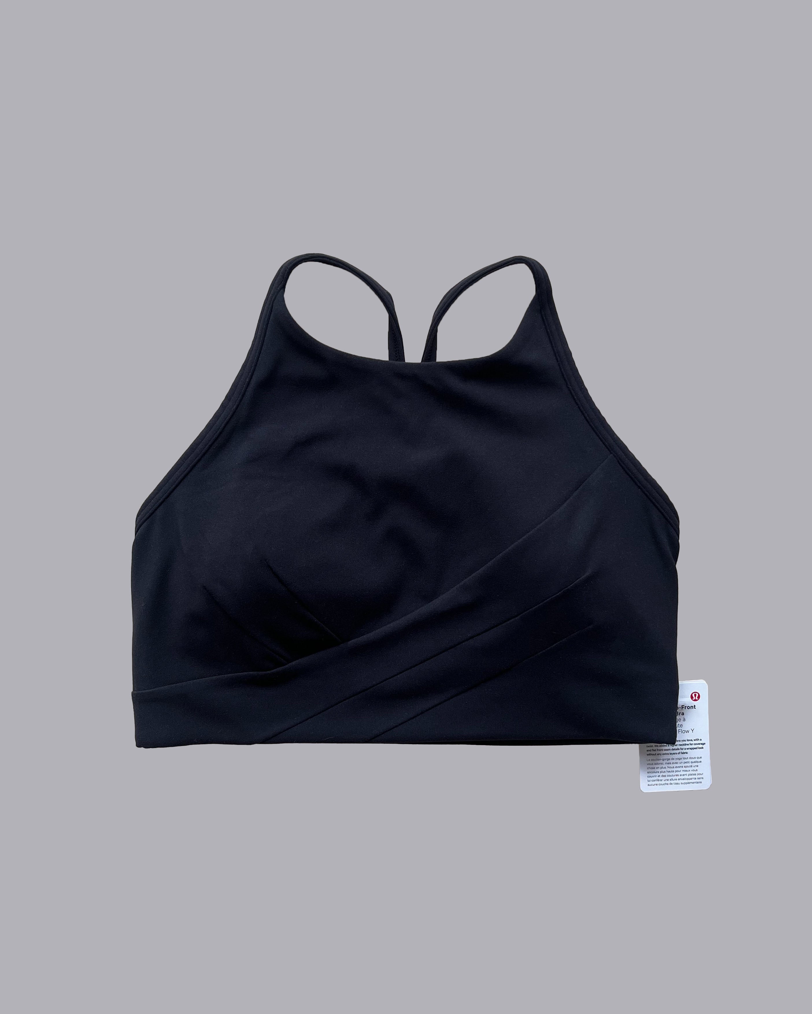 NWT Lululemon Flow Y Wrap-Front High-Neck BraLight Support, B/C